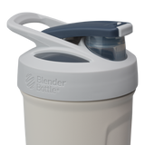 White Sport Stainless insulated protein shaker cup. | Color#Bone
