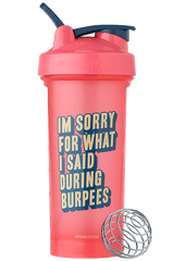 Gym Humor 28oz BlenderBottle protein shake cup. | Color#Burpees_Size#28oz